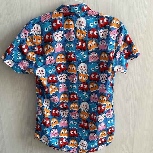 MEN'S PAC-MAN PHAT FARM SHORT SLEEVE SHIRT SIZE Small abstract maximalist - Picture 9 of 9